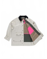 Bonded Cotton Utility Jacket - La Fetiche - Ecru / Black Bonded Cotton Utility Jacket - La Fetiche - Ecru / Black