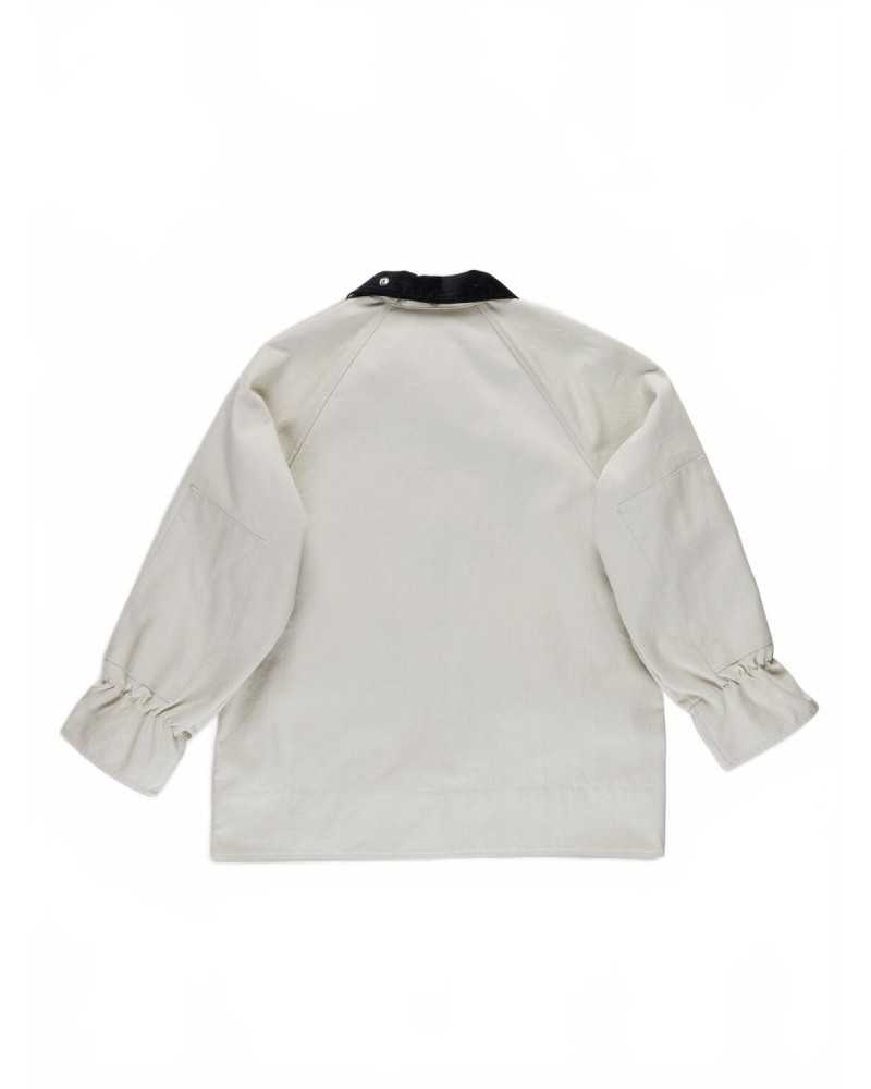 Bonded Cotton Utility Jacket - La Fetiche - Ecru / Black Bonded Cotton Utility Jacket - La Fetiche - Ecru / Black