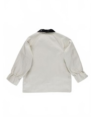 Bonded Cotton Utility Jacket - La Fetiche - Ecru / Black Bonded Cotton Utility Jacket - La Fetiche - Ecru / Black