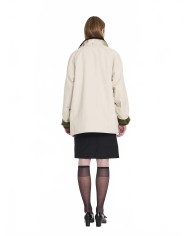 Bonded Cotton Utility Jacket - La Fetiche - Ecru / Black Bonded Cotton Utility Jacket - La Fetiche - Ecru / Black