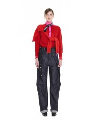 Crew Neck Shetland Sweater - La Fetiche - Red Crew Neck Shetland Sweater - La Fetiche - Red