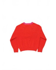 Crew Neck Shetland Sweater - La Fetiche - Red Crew Neck Shetland Sweater - La Fetiche - Red