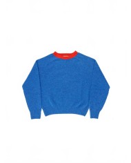 Crew Neck Shetland Sweater - La Fetiche - Navy