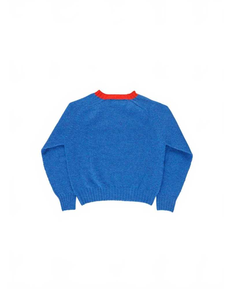 Crew Neck Shetland Sweater - La Fetiche - Navy