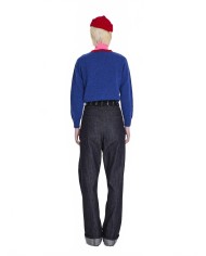 Crew Neck Shetland Sweater - La Fetiche - Navy