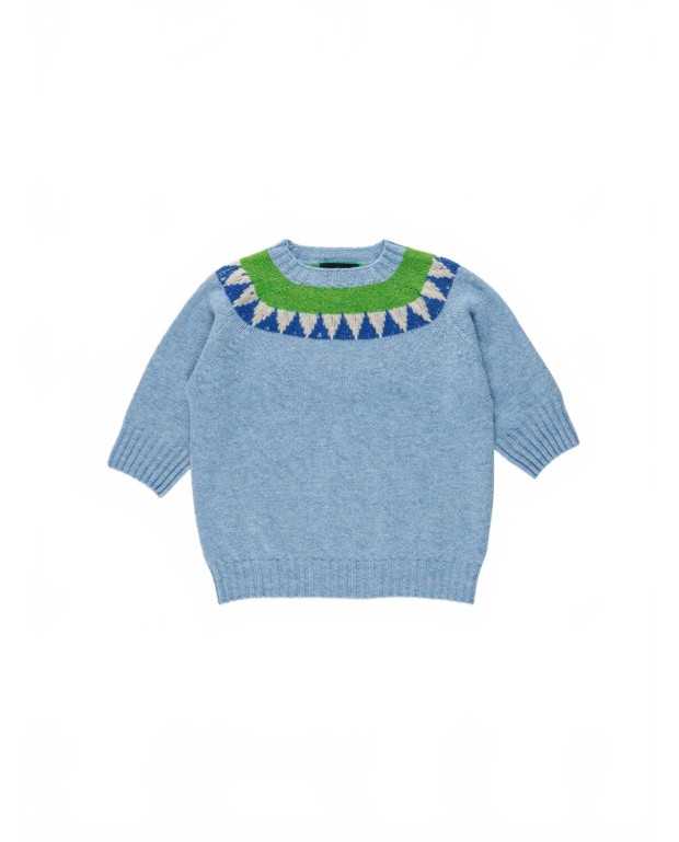 Fairisle Shetland Sweater - La Fetiche - Light Blue Fairisle Shetland Sweater - La Fetiche - Light Blue