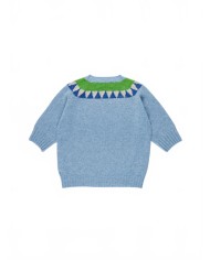 Fairisle Shetland Sweater - La Fetiche - Light Blue