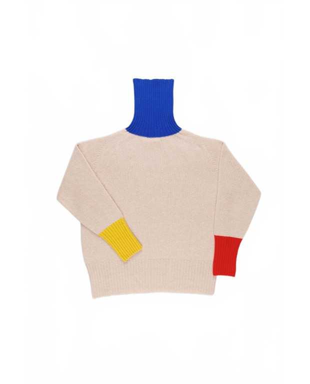 Extra Oversized Traditional Seam-free Polo Sweater - La Fetiche - Ecru