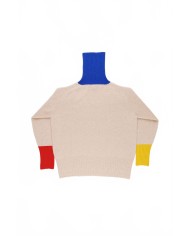 Extra Oversized Traditional Seam-free Polo Sweater - La Fetiche - Ecru