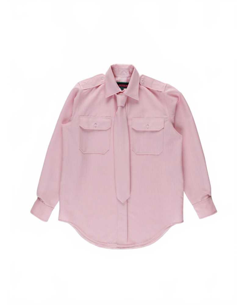 Military Style Shirt - La Fetiche - Light Pink