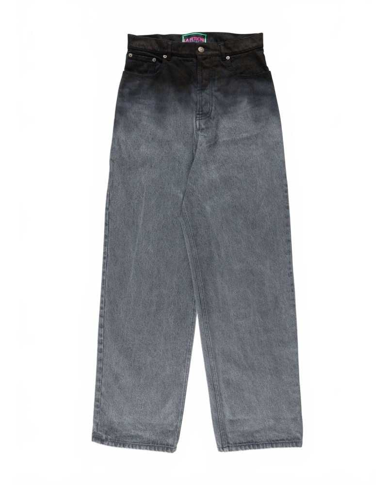 Stone Washed Boyfriend Jean - La Fetiche - Washed Black