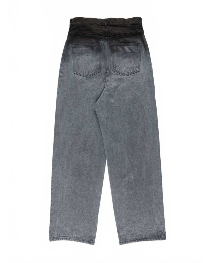 Stone Washed Boyfriend Jean - La Fetiche - Washed Black