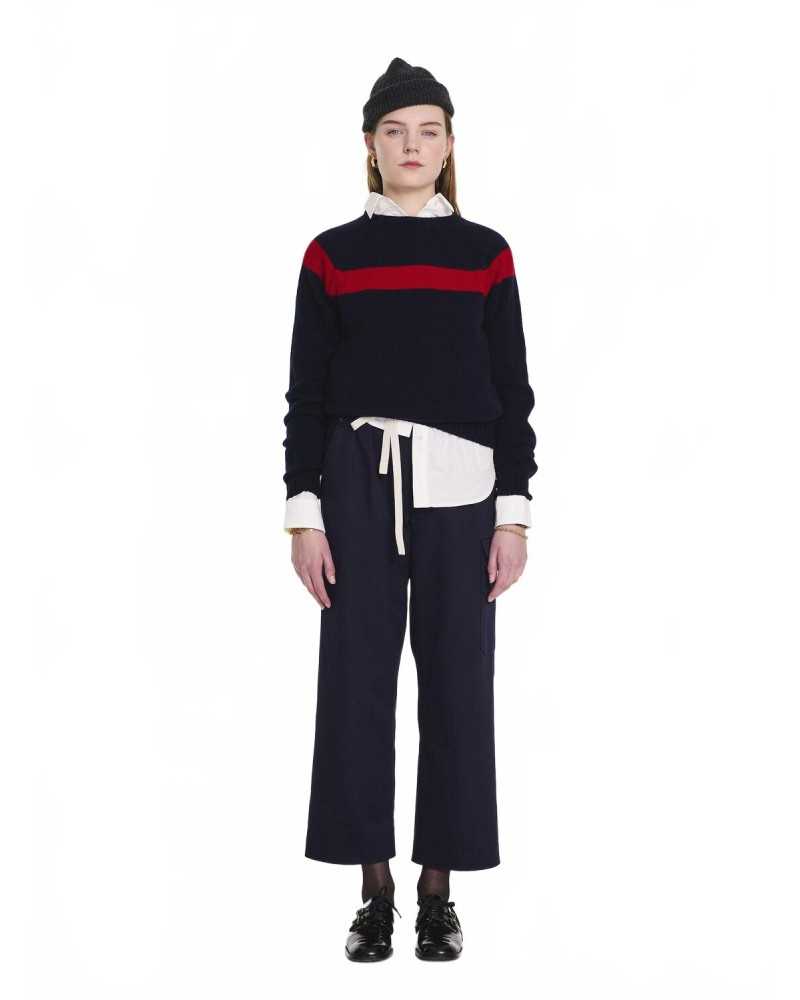 Traditional Seam Free Sweater - La Fetiche - Navy / Red Traditional Seam Free Sweater - La Fetiche - Navy / Red