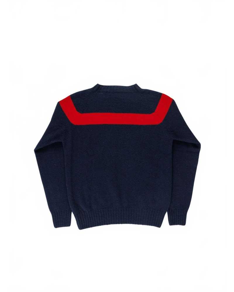 Traditional Seam Free Sweater - La Fetiche - Navy / Red Traditional Seam Free Sweater - La Fetiche - Navy / Red