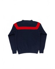 Traditional Seam Free Sweater - La Fetiche - Navy / Red Traditional Seam Free Sweater - La Fetiche - Navy / Red