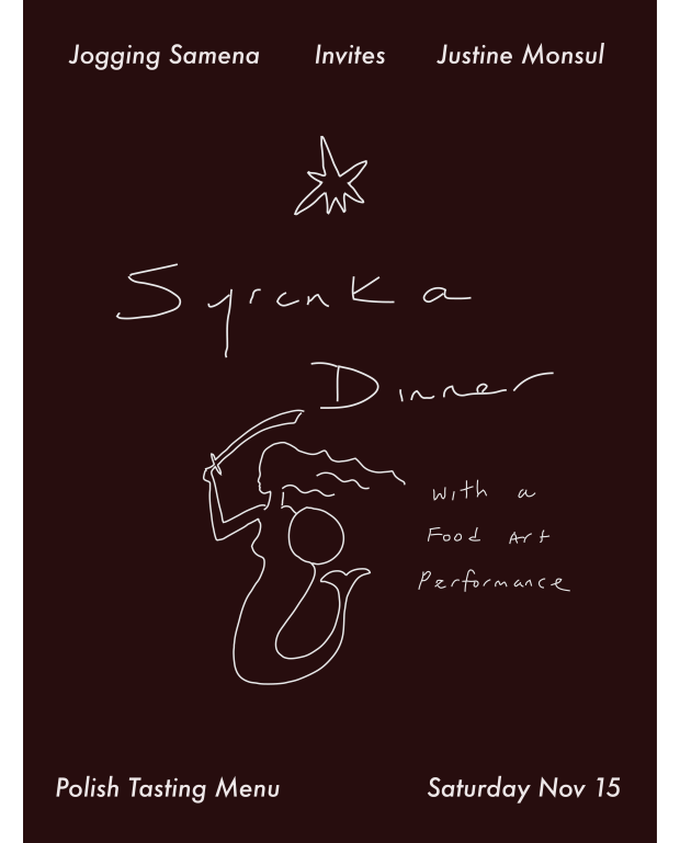 Syrenka Dinner for Saturday Nov 15th 2025