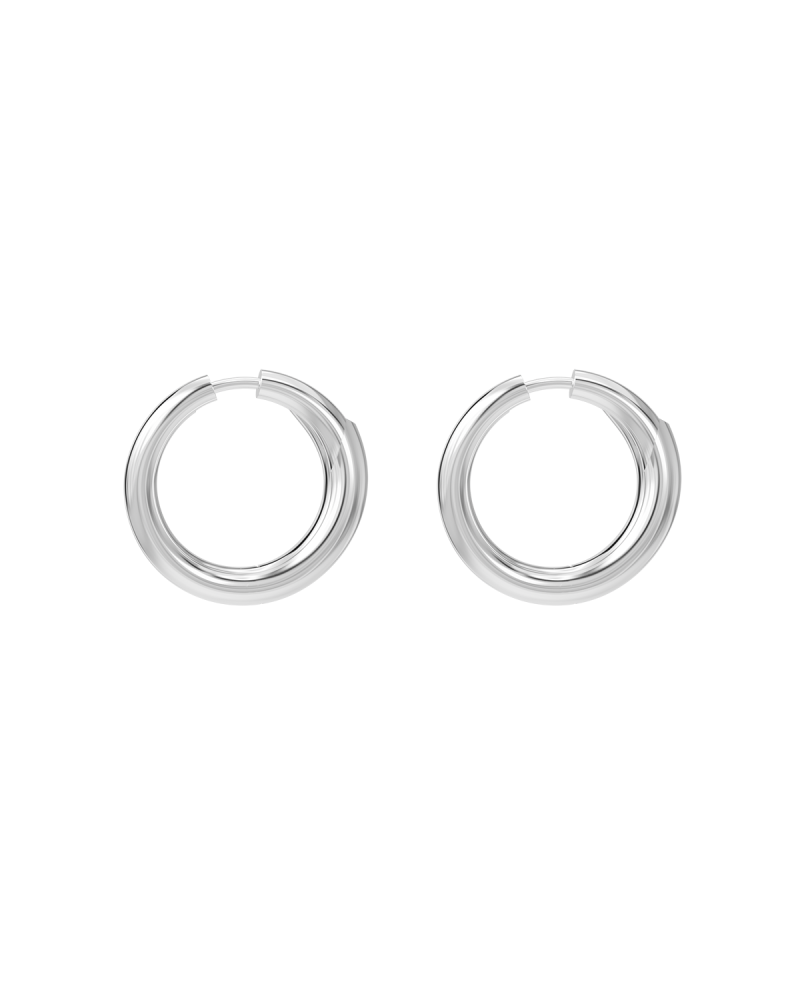 Boucle D oreille Creole Biseau - Charlotte Chesnais - Argent Boucle D oreille Creole Biseau - Charlotte Chesnais - Argent