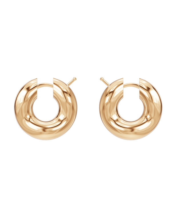 Boucle D oreille Creole Wave Blow - Charlotte Chesnais - Vermeil