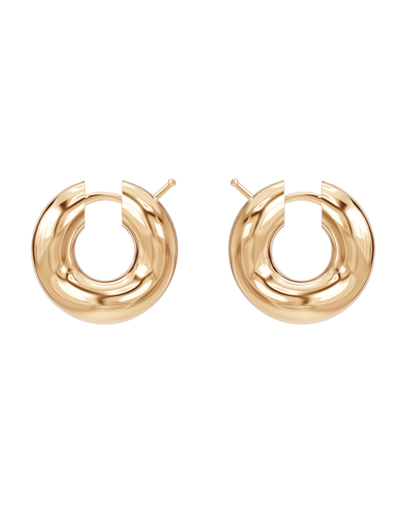 Wave Blow Creole Earring - Charlotte Chesnais - Vermeil Wave Blow Creole Earring - Charlotte Chesnais - Vermeil
