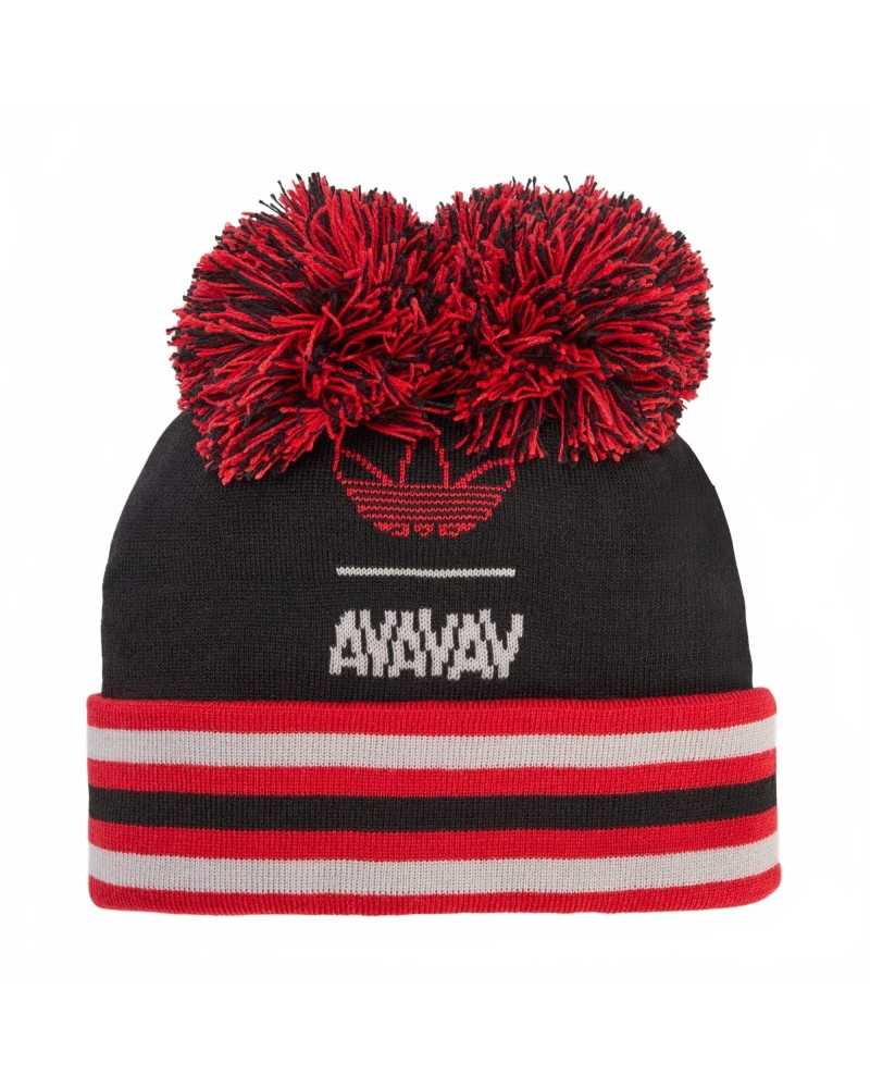 Pom Pom Beanie - Adidas X Avavav - Black / Better Scarlet Pom Pom Beanie - Adidas X Avavav - Black / Better Scarlet