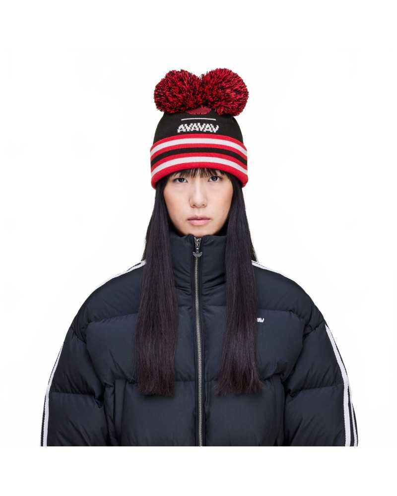 Pom Pom Beanie - Adidas X Avavav - Black / Better Scarlet Pom Pom Beanie - Adidas X Avavav - Black / Better Scarlet