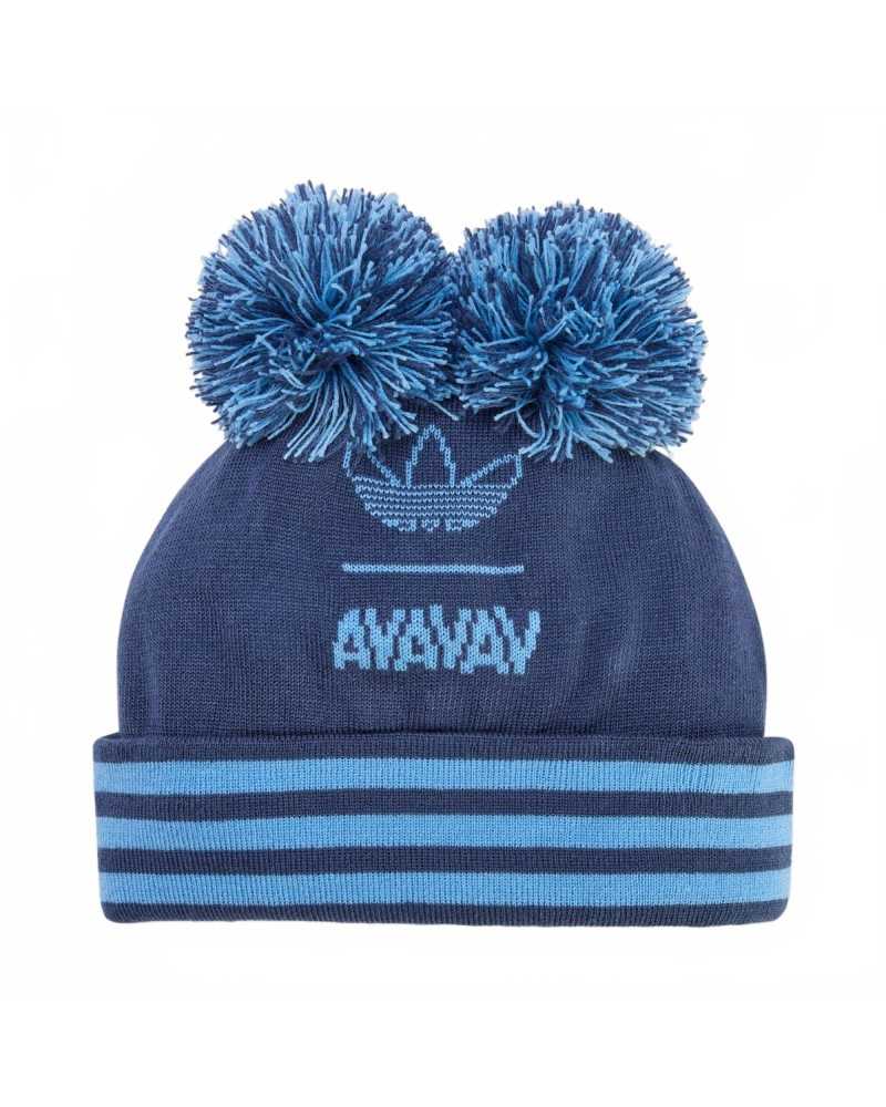 Pom Pom Beanie - Adidas X Avavav - Night Marine / Light Blue