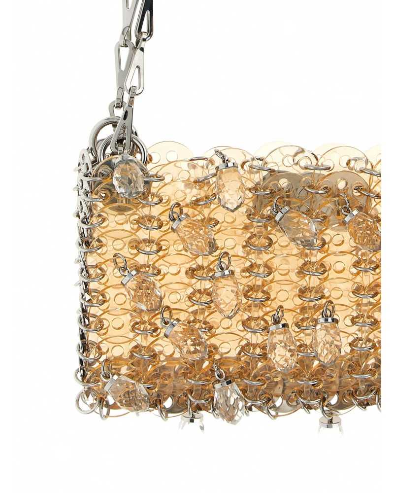 1969 Nano Crystal Resin Bag - Rabanne - Transparent Pink 1969 Nano Crystal Resin Bag - Rabanne - Transparent Pink