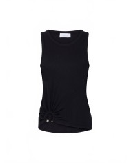 Tank Top With Piercing - Rabanne - Black Tank Top With Piercing - Rabanne - Black
