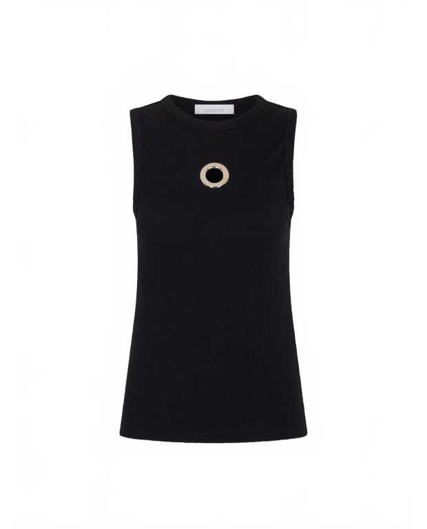 Debardeur Noir Et Detail Argent - Rabanne - Black