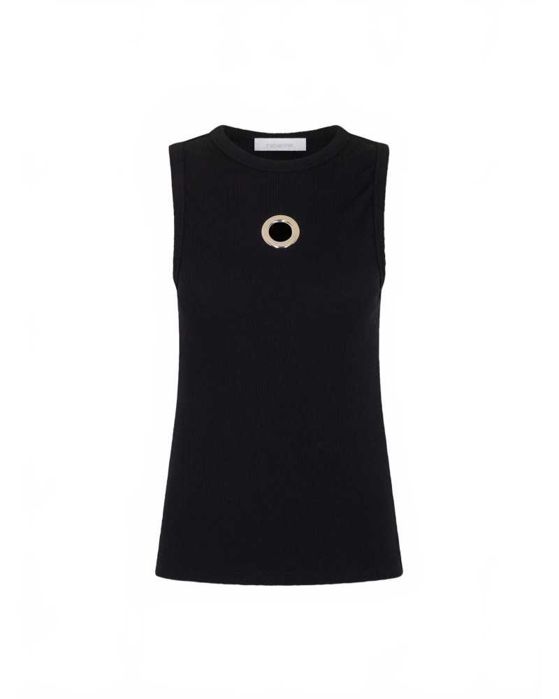 Debardeur Noir Et Detail Argent - Rabanne - Black