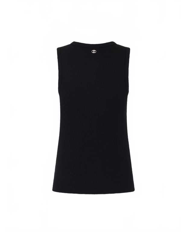 Debardeur Noir Et Detail Argent - Rabanne - Black