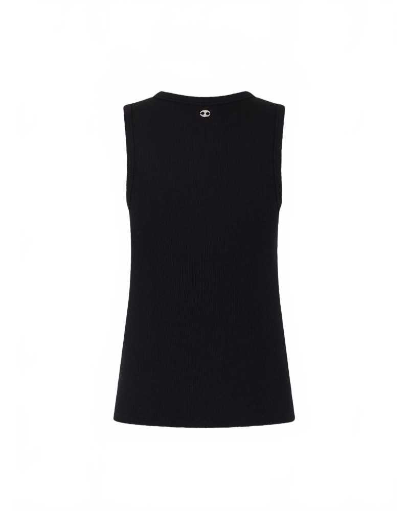 Debardeur Noir Et Detail Argent - Rabanne - Black