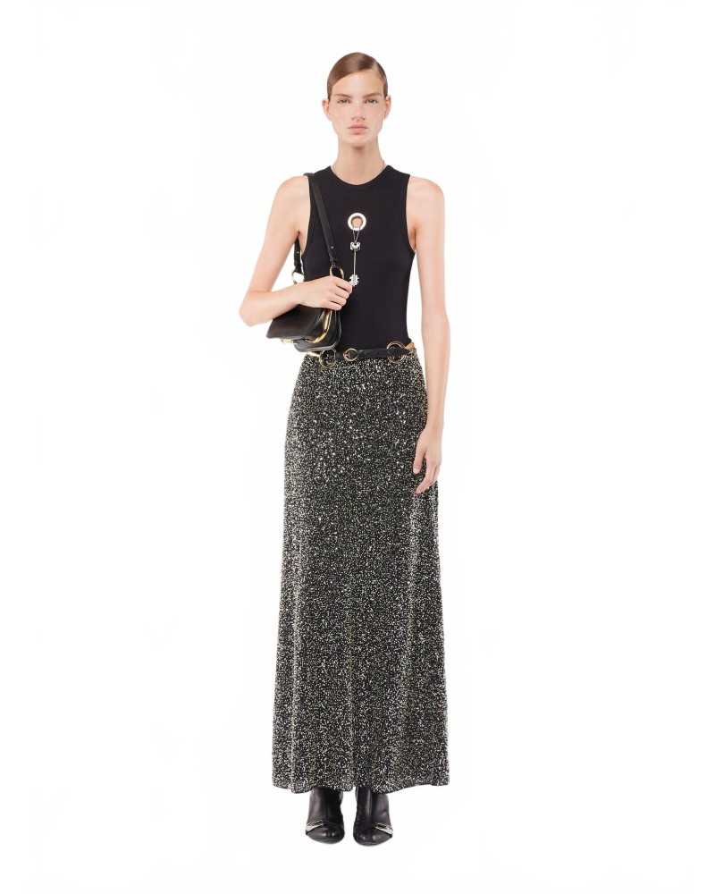 Black And Silver Detail Tank Top - Rabanne - Black Black And Silver Detail Tank Top - Rabanne - Black