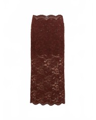Jupe Midi En Dentelle - Rabanne - Cinamon Brown Jupe Midi En Dentelle - Rabanne - Cinamon Brown