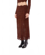 Lace Midi Skirt - Rabanne - Cinamon Brown Lace Midi Skirt - Rabanne - Cinamon Brown