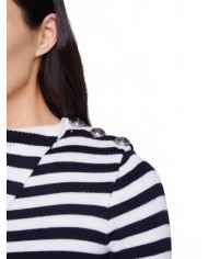 Wool Sweater - Rabanne - White / Navy Wool Sweater - Rabanne - White / Navy