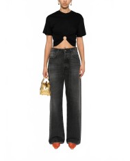 Tee Shirt Avec Piercing - Rabanne - Black