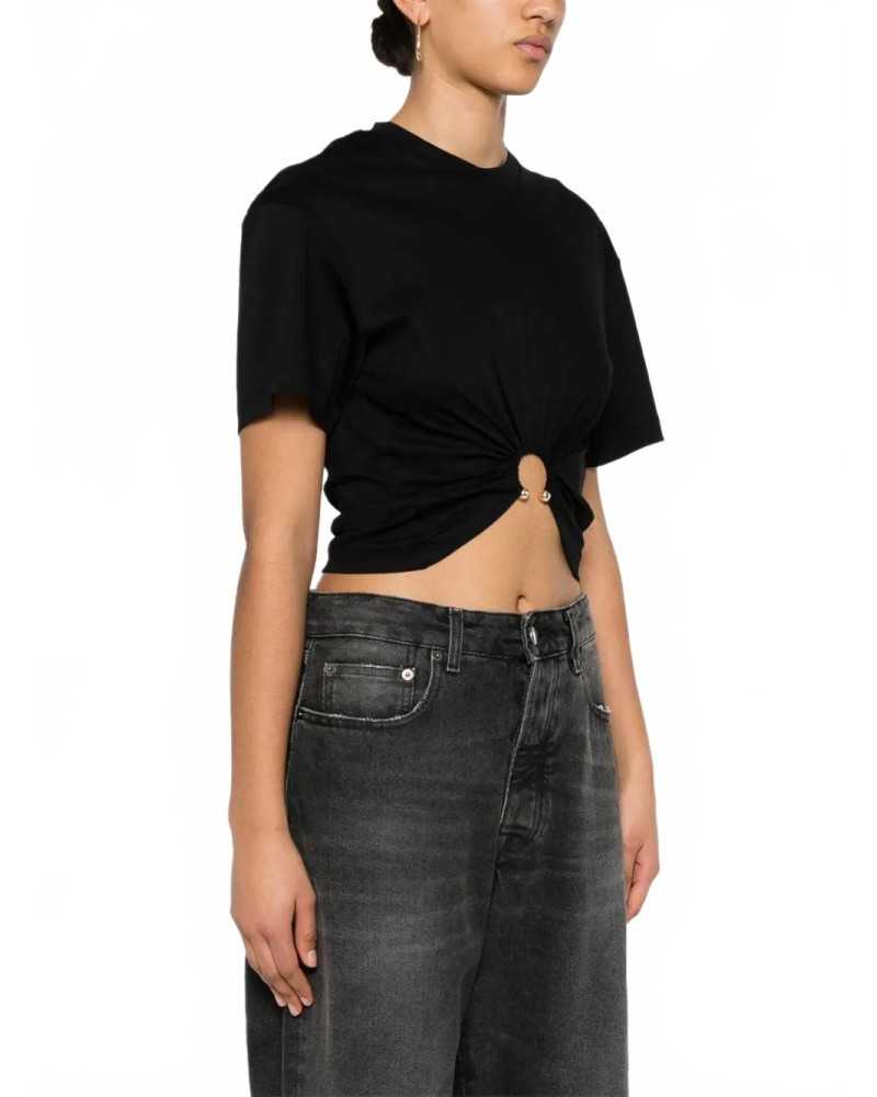 Tee Shirt With Piercing - Rabanne - Black Tee Shirt With Piercing - Rabanne - Black