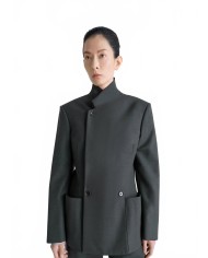 Double-Breasted Tailored Jacket - Lemaire - Coal