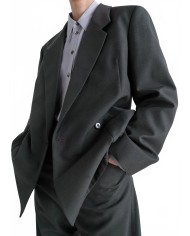 Double-Breasted Tailored Jacket - Lemaire - Coal
