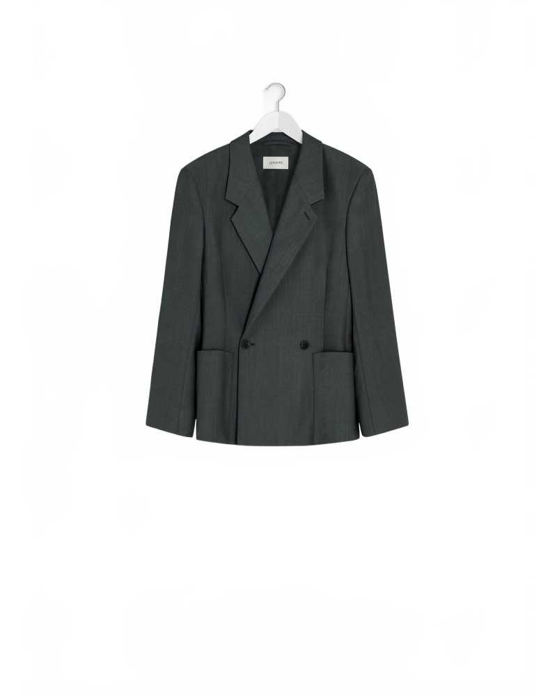 Double-Breasted Tailored Jacket - Lemaire - Coal