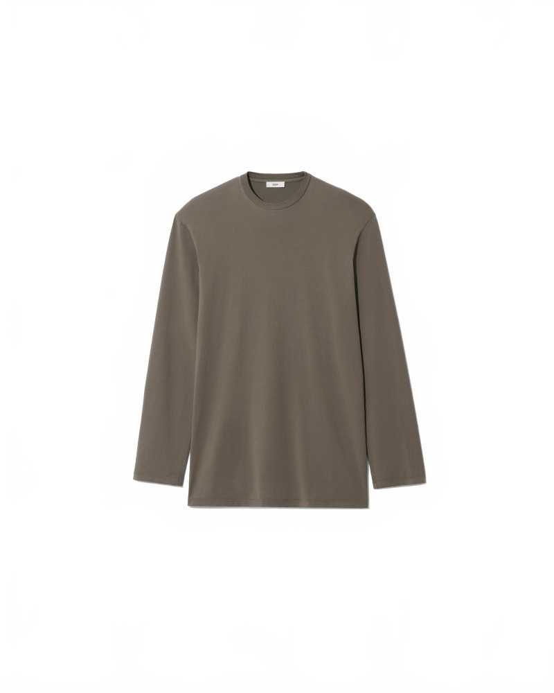 T-shirt Roundneck Long Sleeves - Rier - Camoscio Cotton T-shirt Roundneck Long Sleeves - Rier - Camoscio Cotton