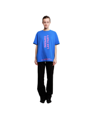 Boxy Tee Lan Party - Coperni - Blue-Pink Print