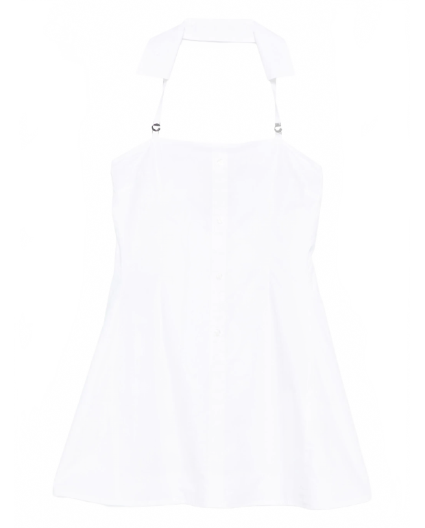 Collared Babydoll Dress - Coperni - White