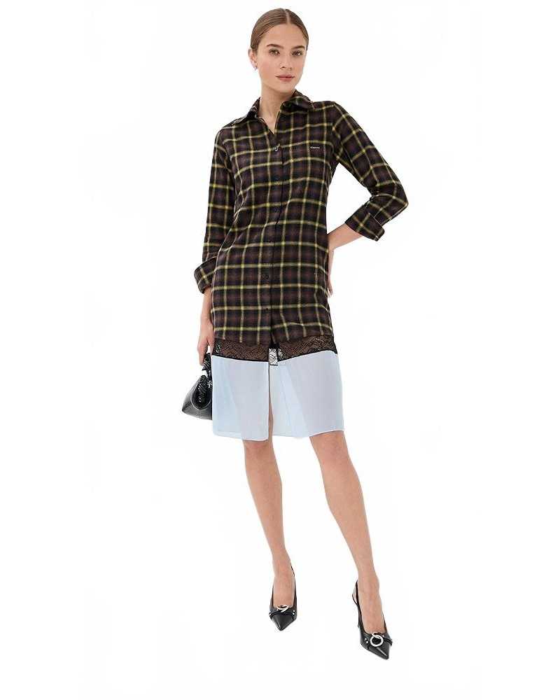 Multi Layer Shirt Dress - Coperni - Brown-Blue