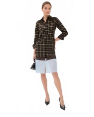 Multi Layer Shirt Dress - Coperni - Brown-Blue