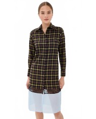 Multi Layer Shirt Dress - Coperni - Brown-Blue