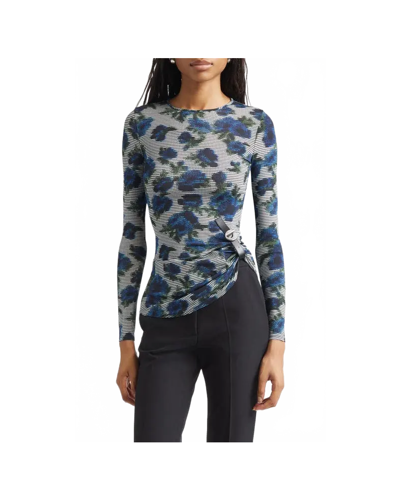 Suspended Ascii Top - Coperni - Print-Blue