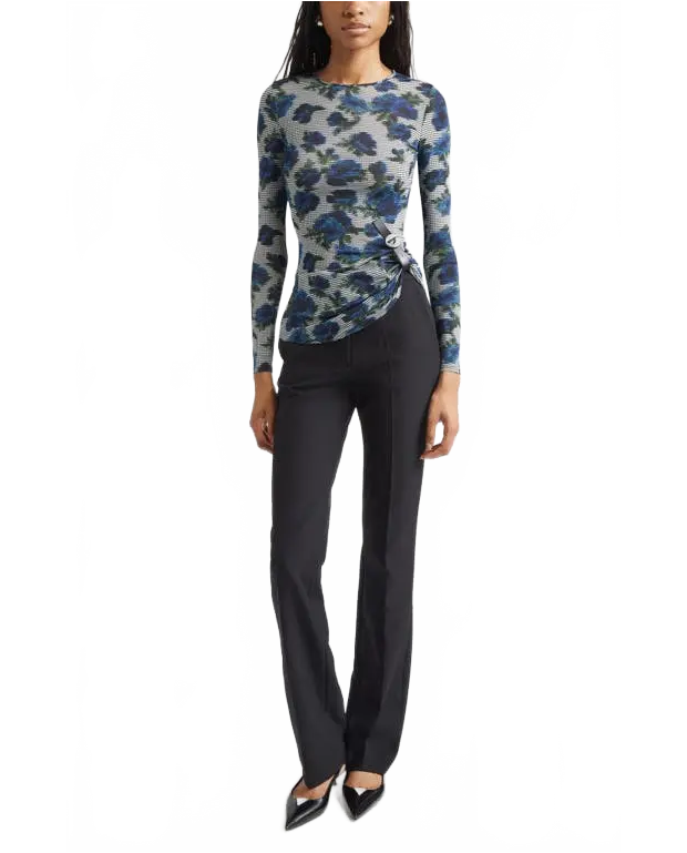 Suspended Ascii Top - Coperni - Print-Blue