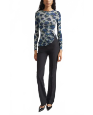 Suspended Ascii Top - Coperni - Print-Blue